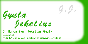 gyula jekelius business card